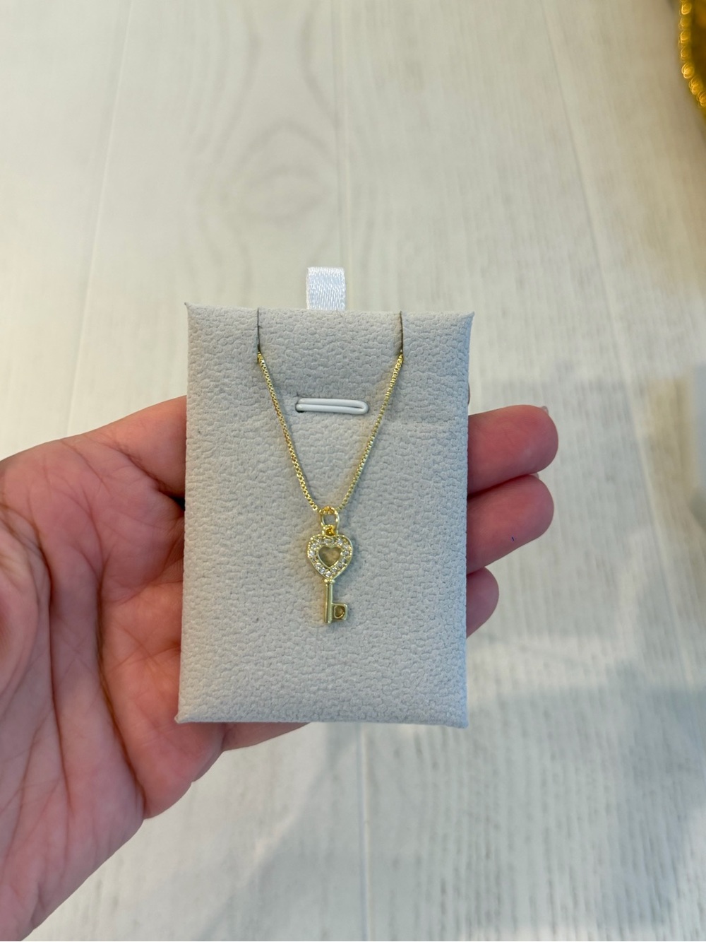 Gold Heart Key Pendant Necklace - Women Jewelry, 18k gold plated necklace